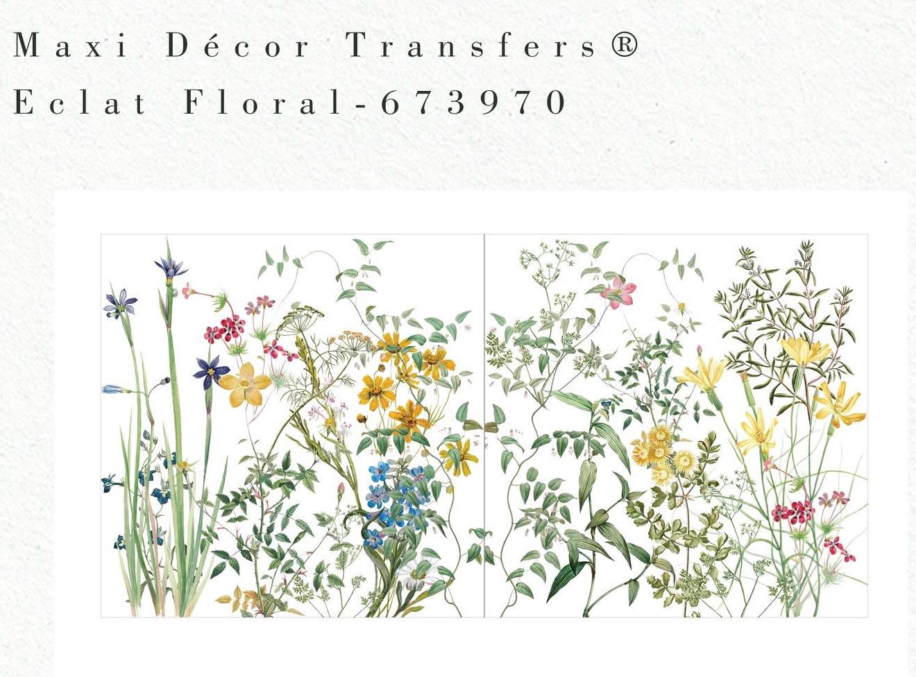 Maxi Decor Transfer® - Eclat Floral | 2 sheets, 12”x12” | Redesign with Prima®