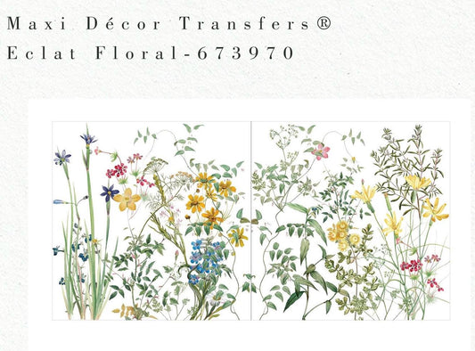Maxi Decor Transfer® - Eclat Floral | 2 sheets, 12”x12” | Redesign with Prima®