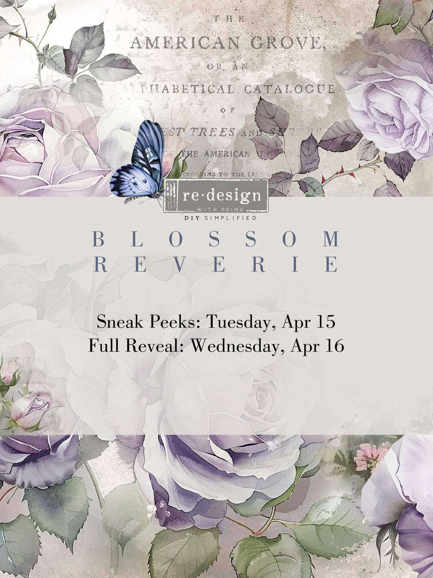 Large Decor Transfers® - Blushing Blooms Symphony | Kacha | 24”x35” | Redesign with Prima