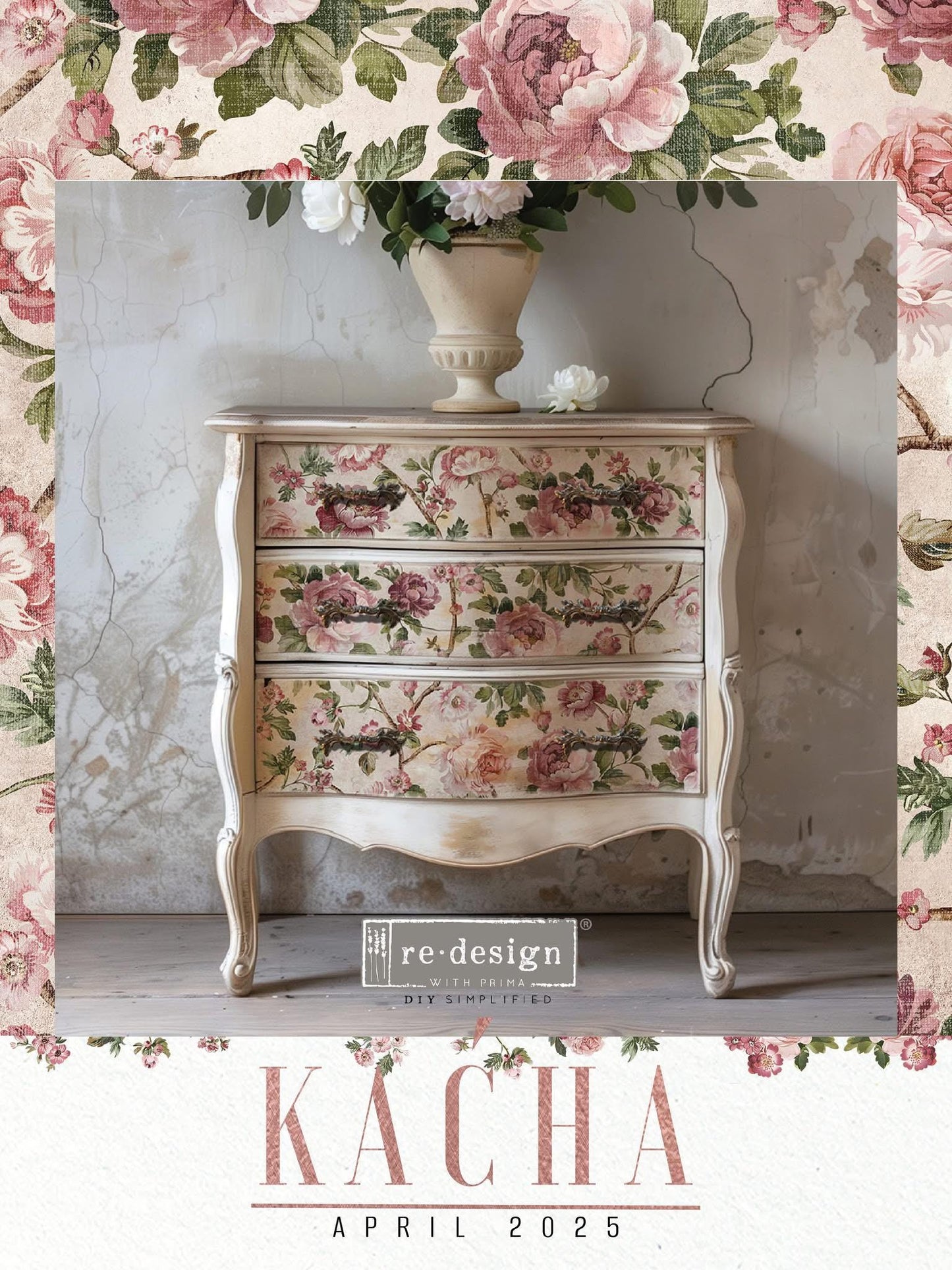 Large Decor Transfers® - Blushing Blooms Symphony | Kacha | 24”x35” | Redesign with Prima