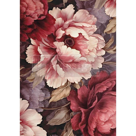 A1 Decoupage Fiber - Dreamy Rose Cascade | 1 sheet, 23.4 x 33.1” | Redesign with Prima