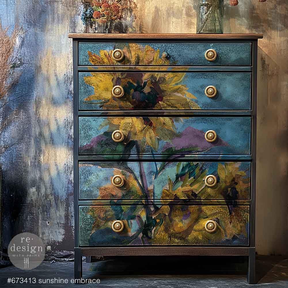 A1 Decoupage Fiber - Sunshine Embrace | 23.4 x 33.1” | Redesign with Prima