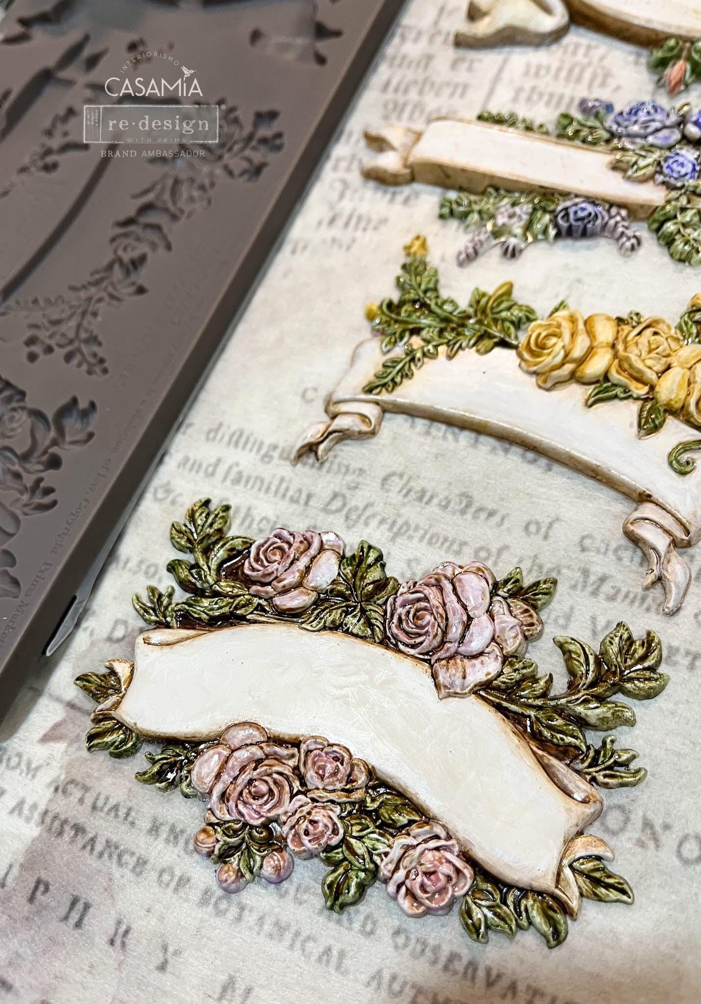 Decor Mould® - Blooming Banners | 5”x10”x8mm | Redesign with Prima
