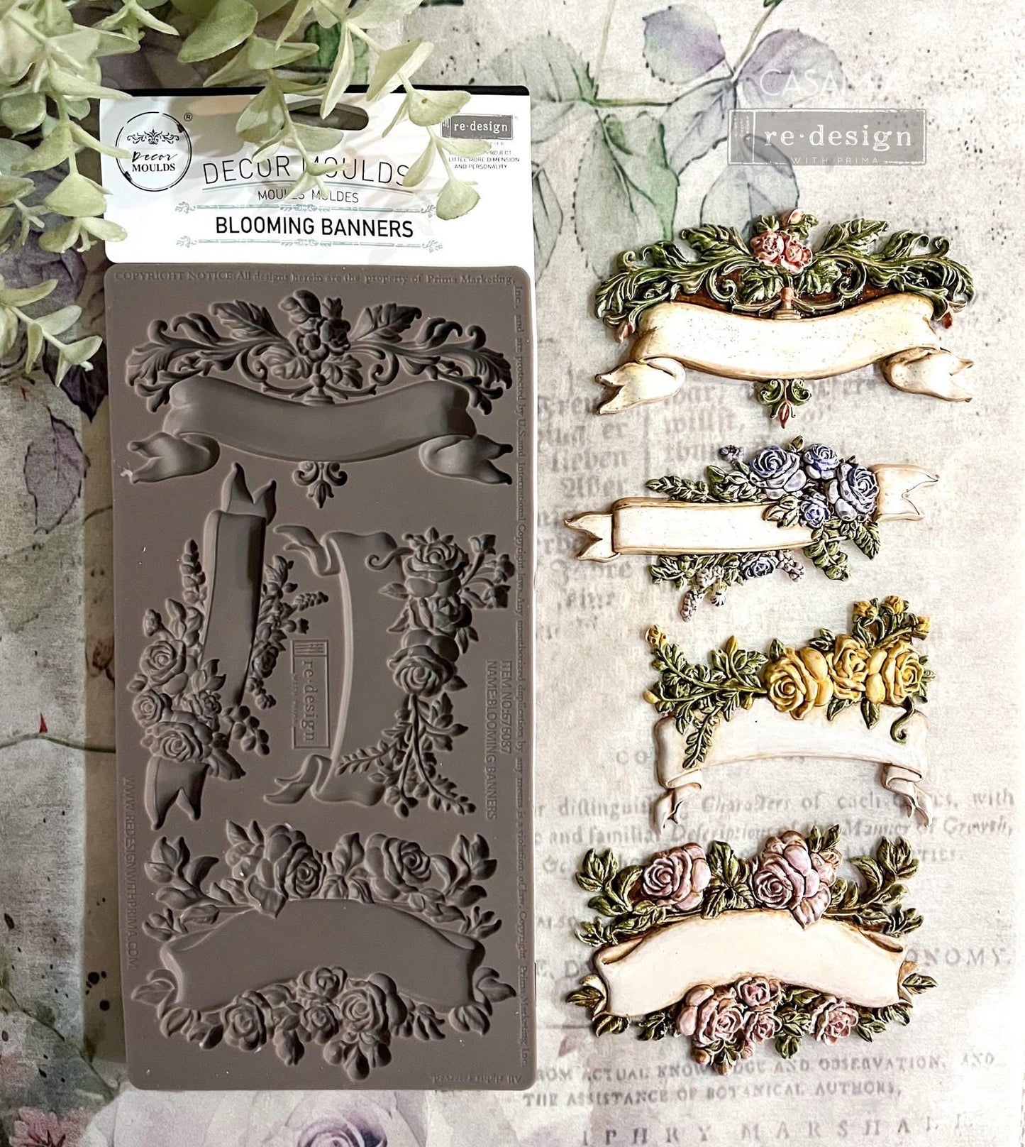 Decor Mould® - Blooming Banners | 5”x10”x8mm | Redesign with Prima