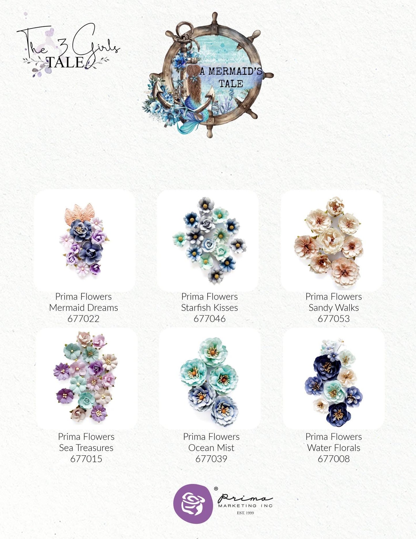 A Mermaid’s Tale Collection Journaling Cards, 3”x4”, 45 pc | Prima Marketing Inc