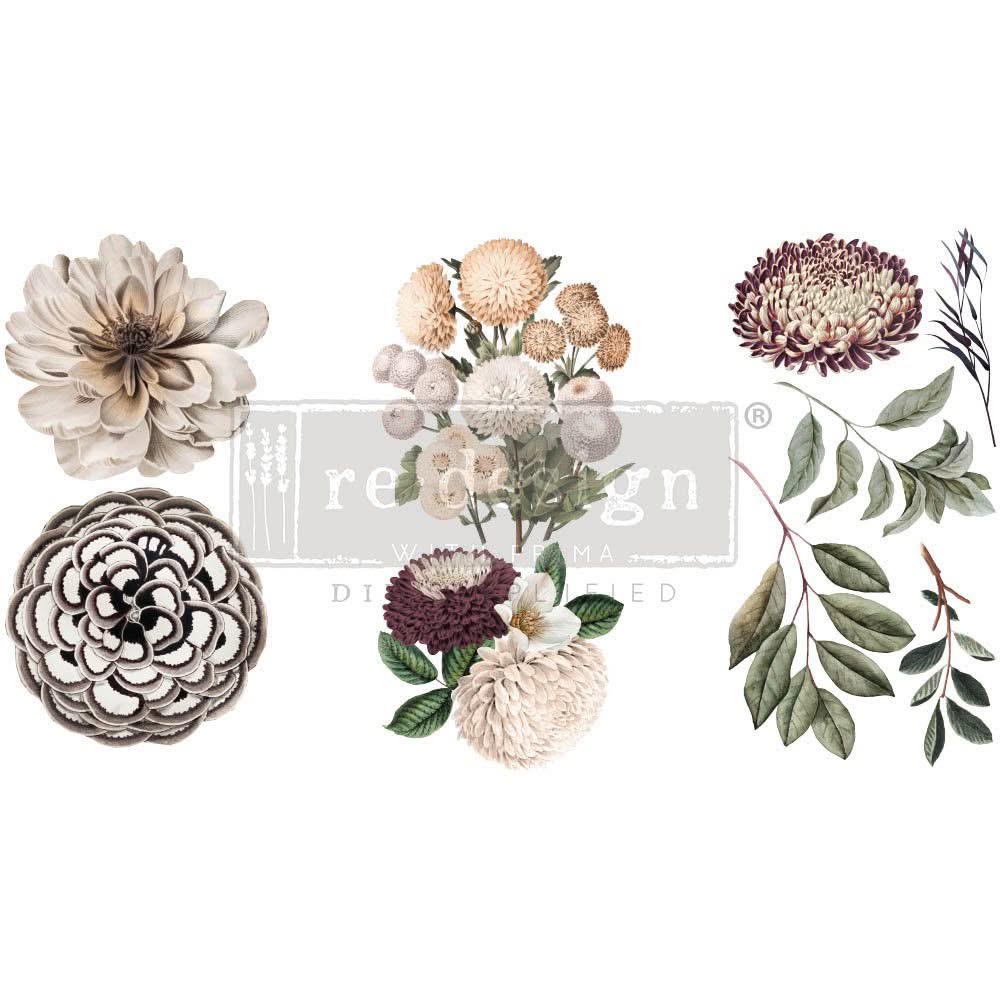Mini Decor Transfers® - Natural Flora | 6"x12"-3 sheets | Redesign with Prima