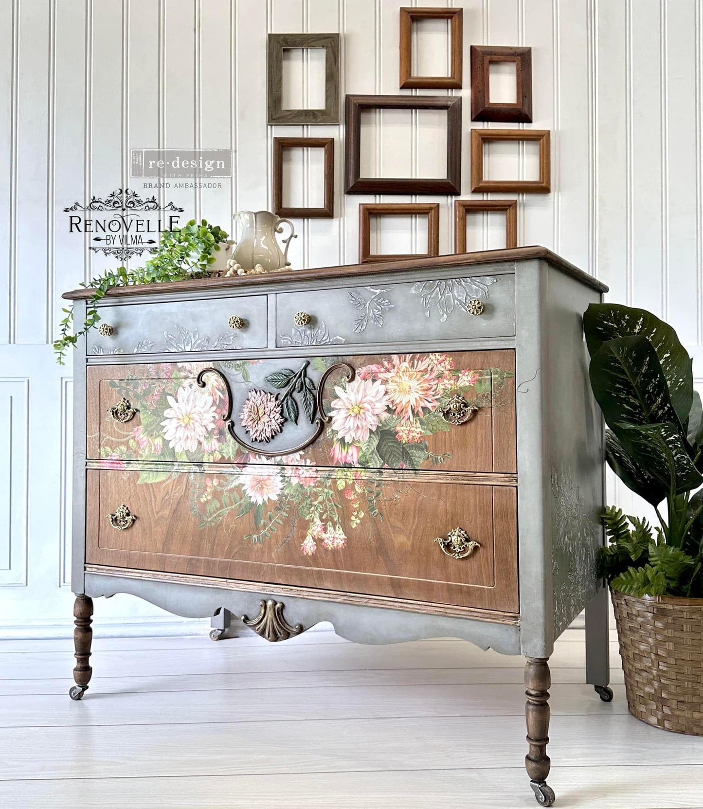 Large Decor Transfers® - Dahlia Forever | 2 sheets, 24”x35” | Redesign with Prima
