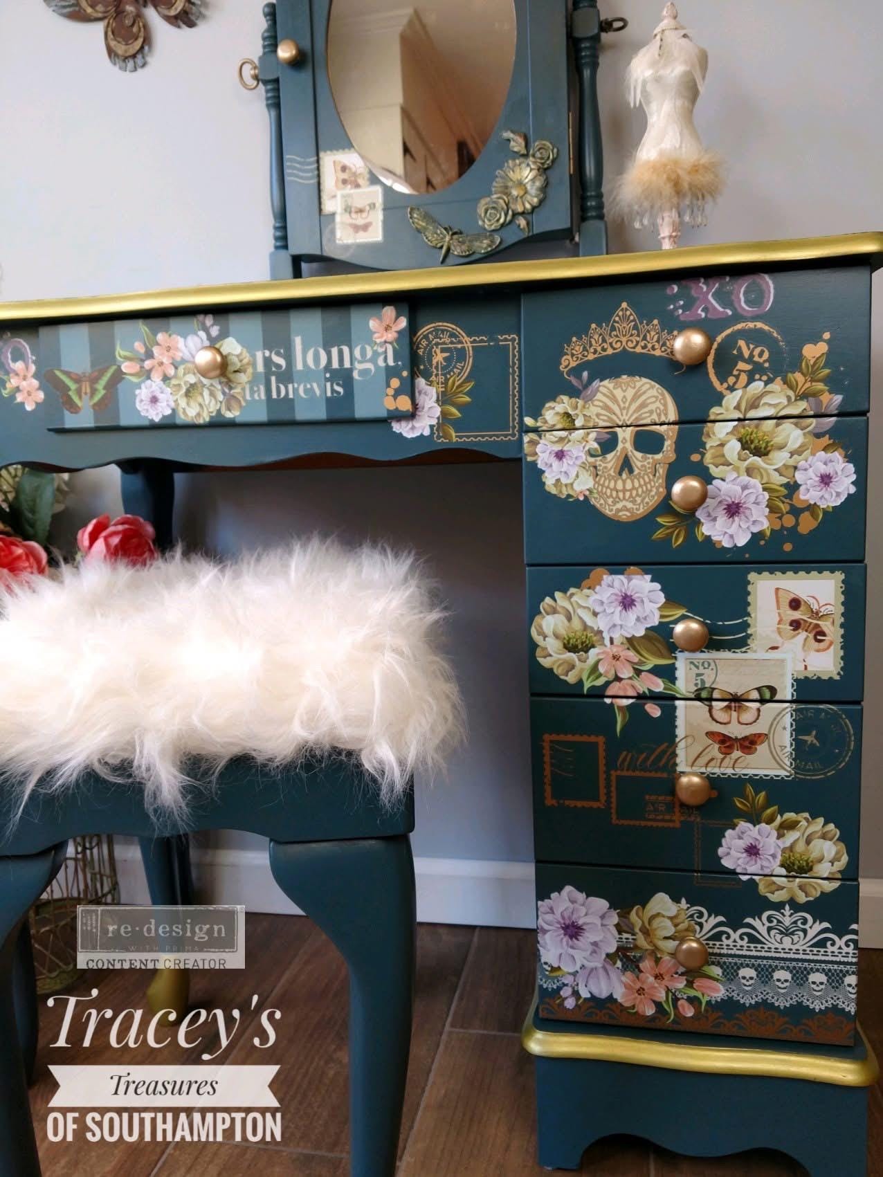 Large Decor Transfers® - With Love, Skully | 24” x 35”| Reduced Price | Redesign with Prima