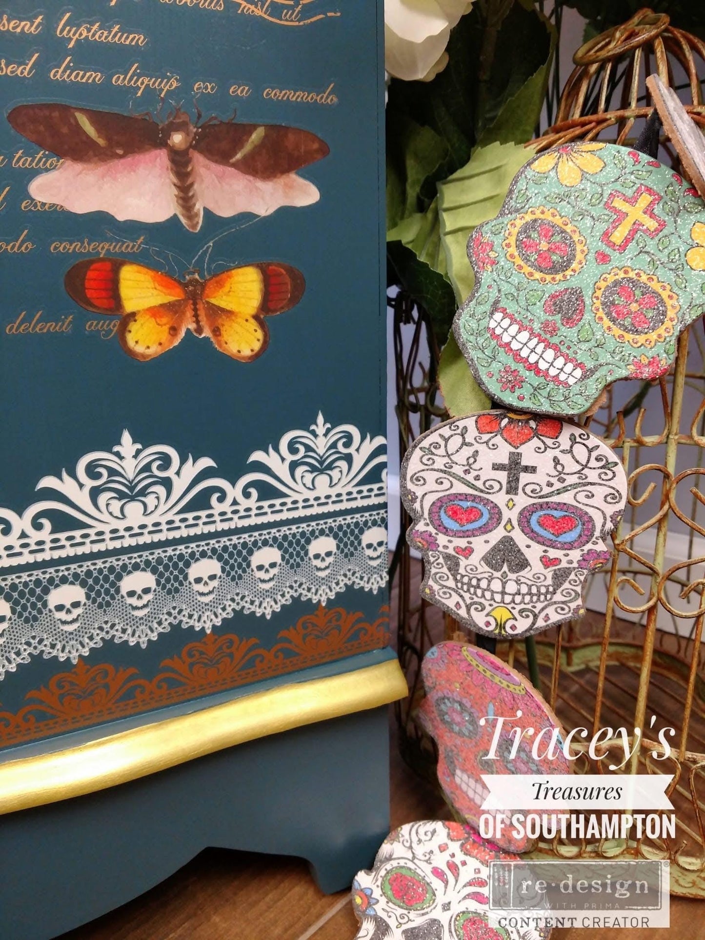 Large Decor Transfers® - With Love, Skully | 24” x 35”| Reduced Price | Redesign with Prima