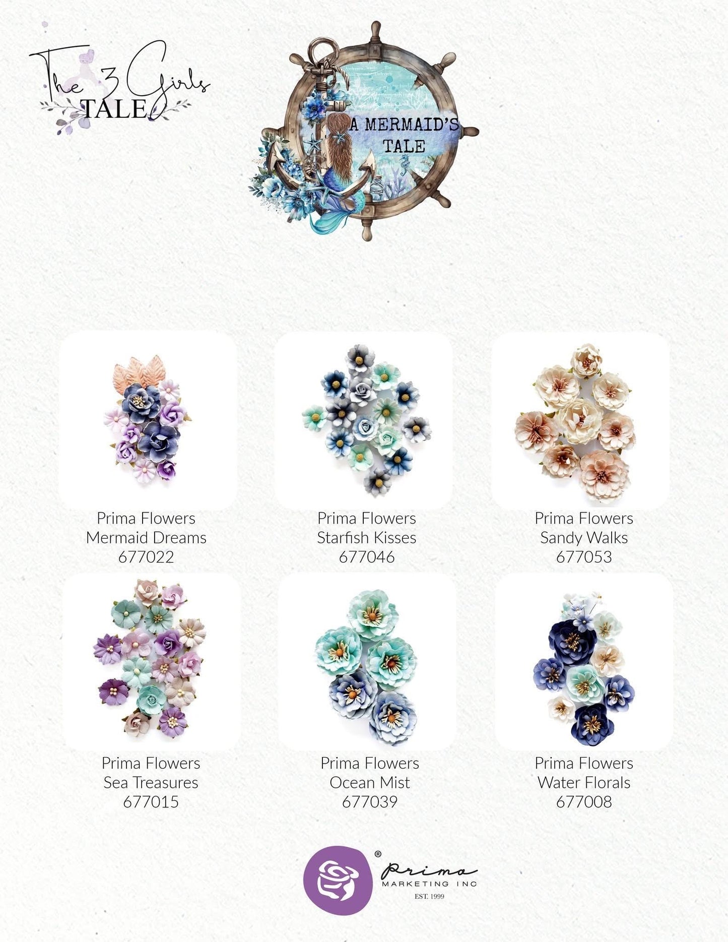 Mermaid’s Tale Paper Pad 6”x6” | 26 sheets | Prima Marketing Inc.
