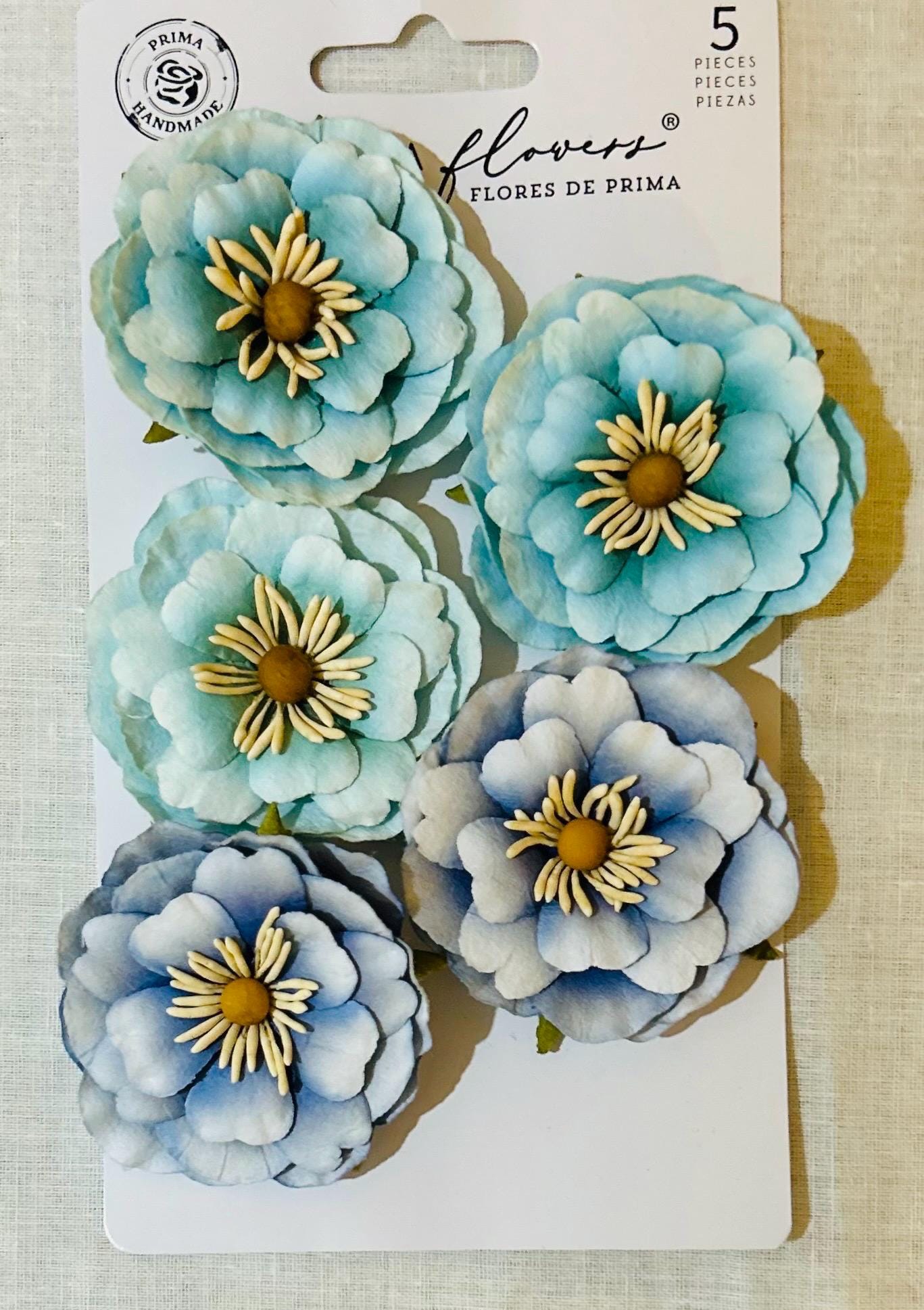 A Mermaid's Tale Collection Flowers - Ocean Mist, 9 pcs | Three Girls Tale | Prima Marketing Inc