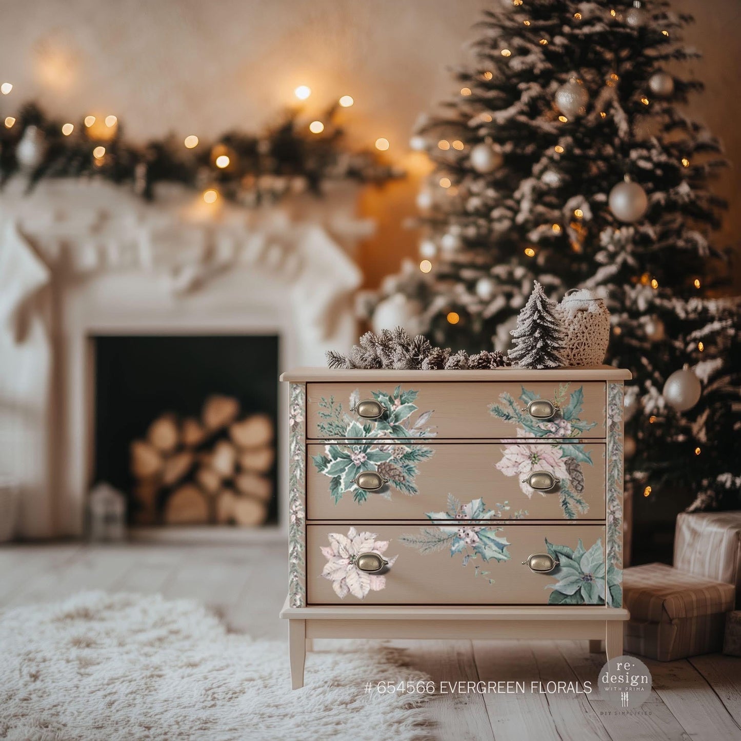 Large Decor Transfers® - Evergreen Florals | Reduced Price | 3 pc, 24”x30” | Redesign with Prima