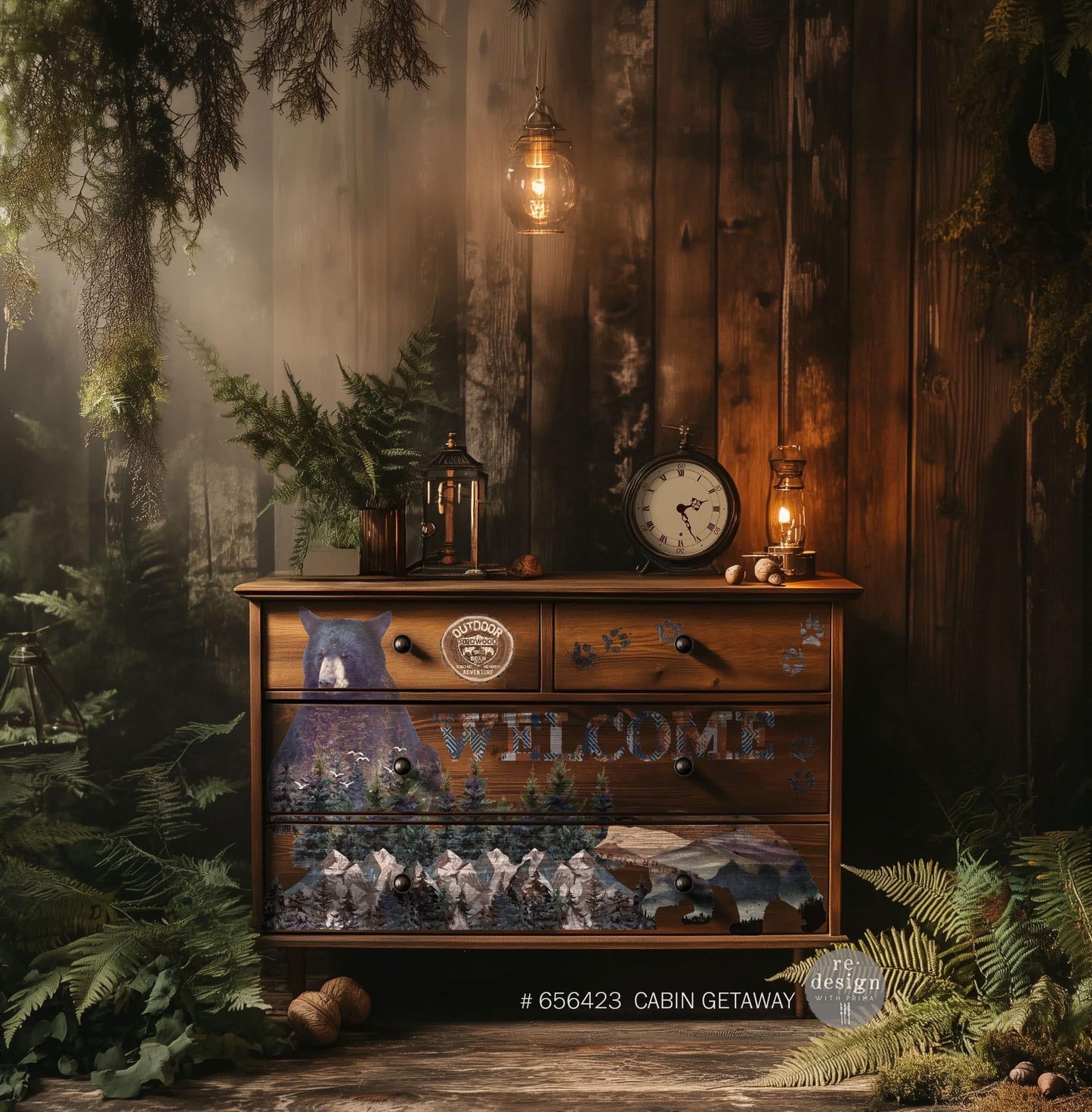 Large Decor Transfers® - Cabin Getaway | Reduced Price | 2 sheets, 24”x30” | Redesign with Prima