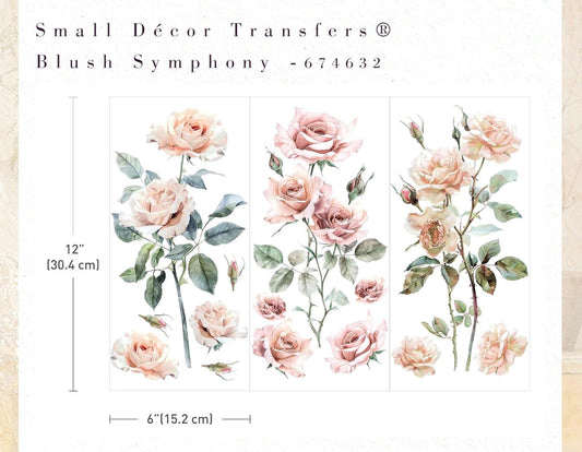 Mini Decor Transfers® - Blush Symphony | 3 sheets, 6” x 12” | Redesign with Prima