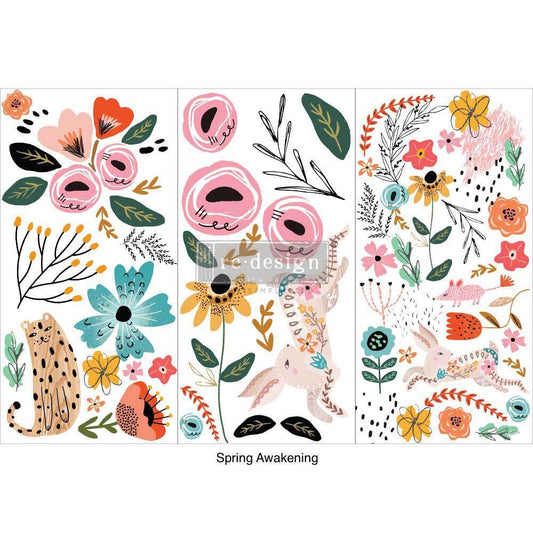 Mini Decor Transfers® - Spring Awakening | 6"x12"-3 sheets | Redesign with Prima