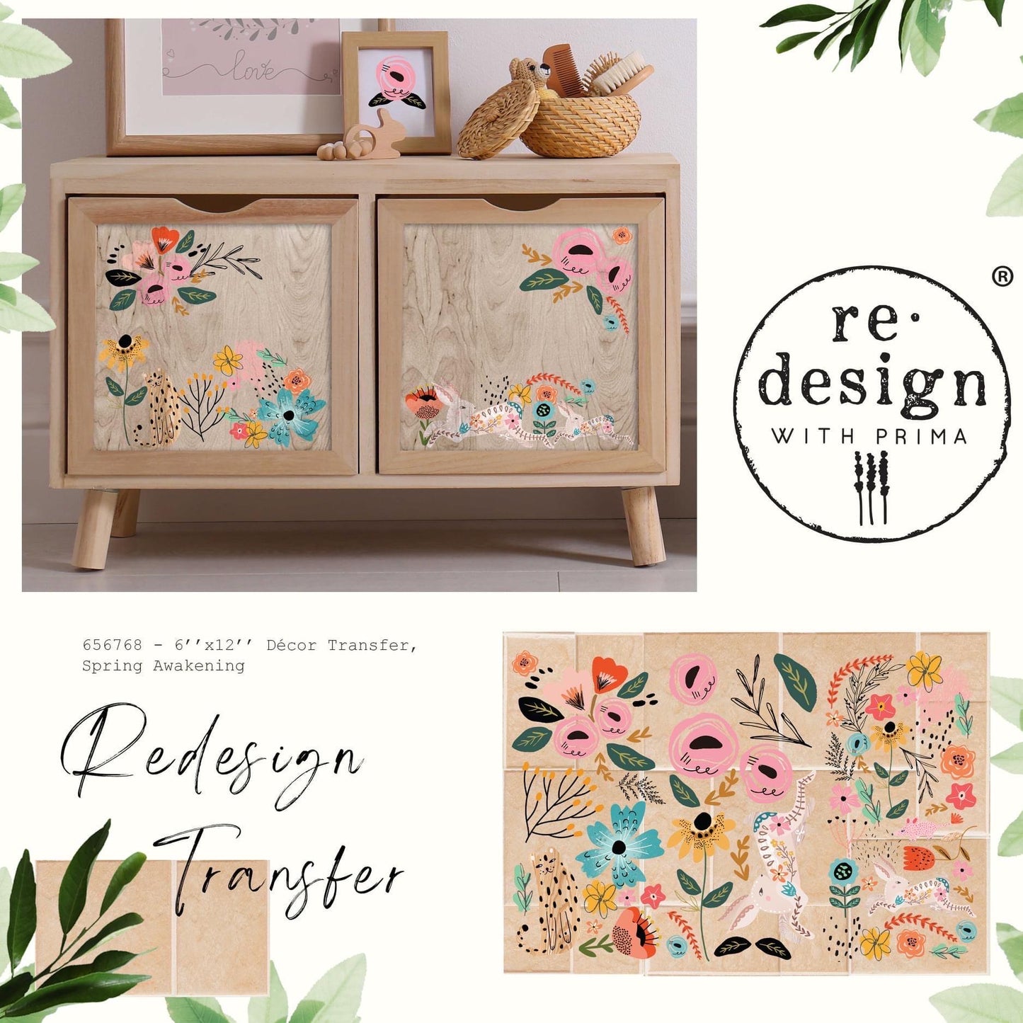 Mini Decor Transfers® - Spring Awakening | 6"x12"-3 sheets | Redesign with Prima