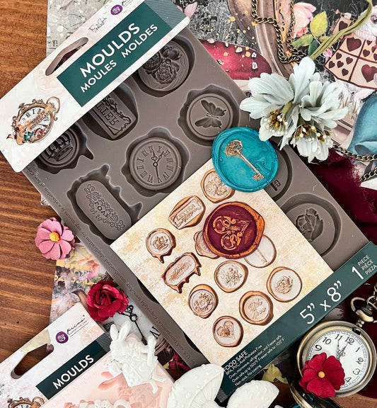 Lost in Wonderland Decor Mould® - Letters from Wonderland | 5”x8” | Wax Seals | Redesign with Prima