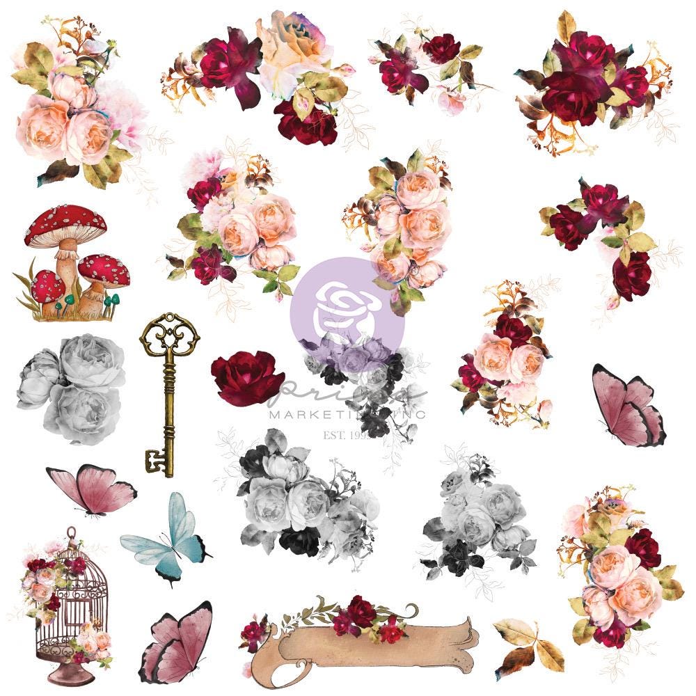 Lost in Wonderland Collection Ephemera, 58 pcs | Prima Marketing Inc.