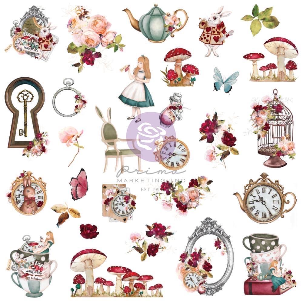 Lost in Wonderland Collection Vellum Ephemera - 46 pcs | Prima Marketing Inc®
