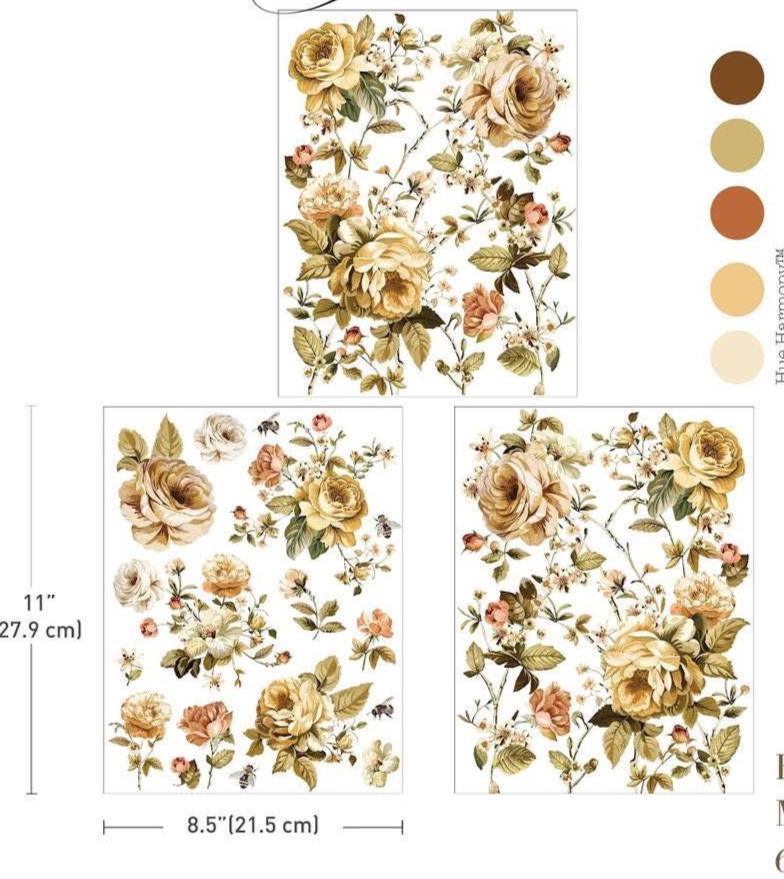 Middy Decor Transfers® - Belle Époque Blooms- 3 sheets, 8.5x11 | Redesign with Prima