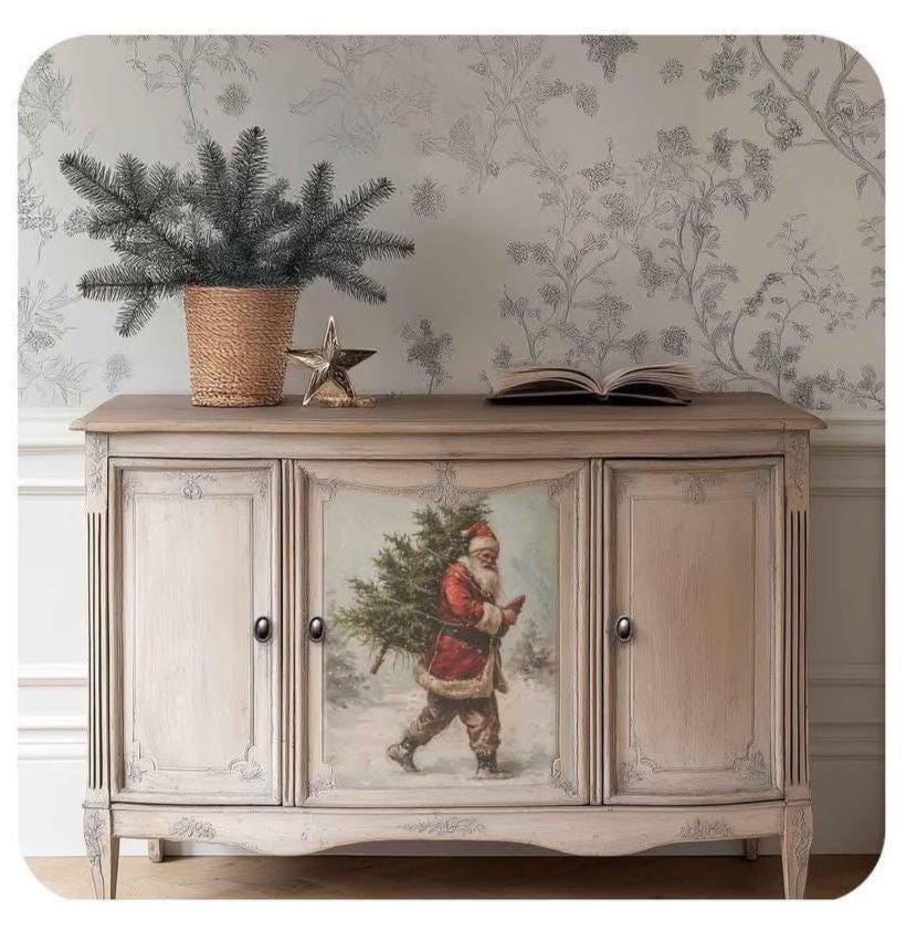 A3 Decoupage Fiber - Santa’s Woodland Stroll | 3 Sheets, 11.7”x16.3 | Redesign with Prima