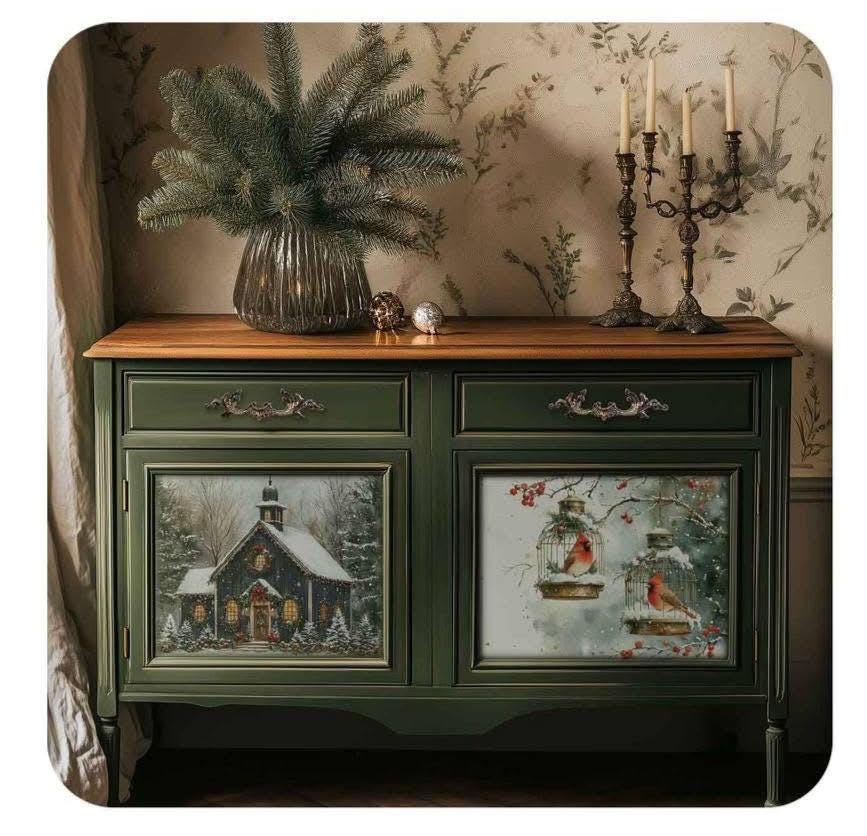 A3 Decoupage Fiber - Christmas Blessings | 3 sht, 11.7” x 16.5” each | Redesign with Prima