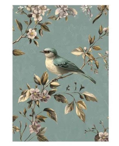 A1 Decoupage Fiber - Blue Song | 1 sheet, 23.4 x 33.1” | Redesign with Prima