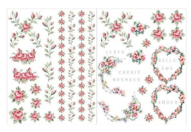 H2O Transfers - Nostalgic Blooms | 8.5"x11" | Redesign with Prima