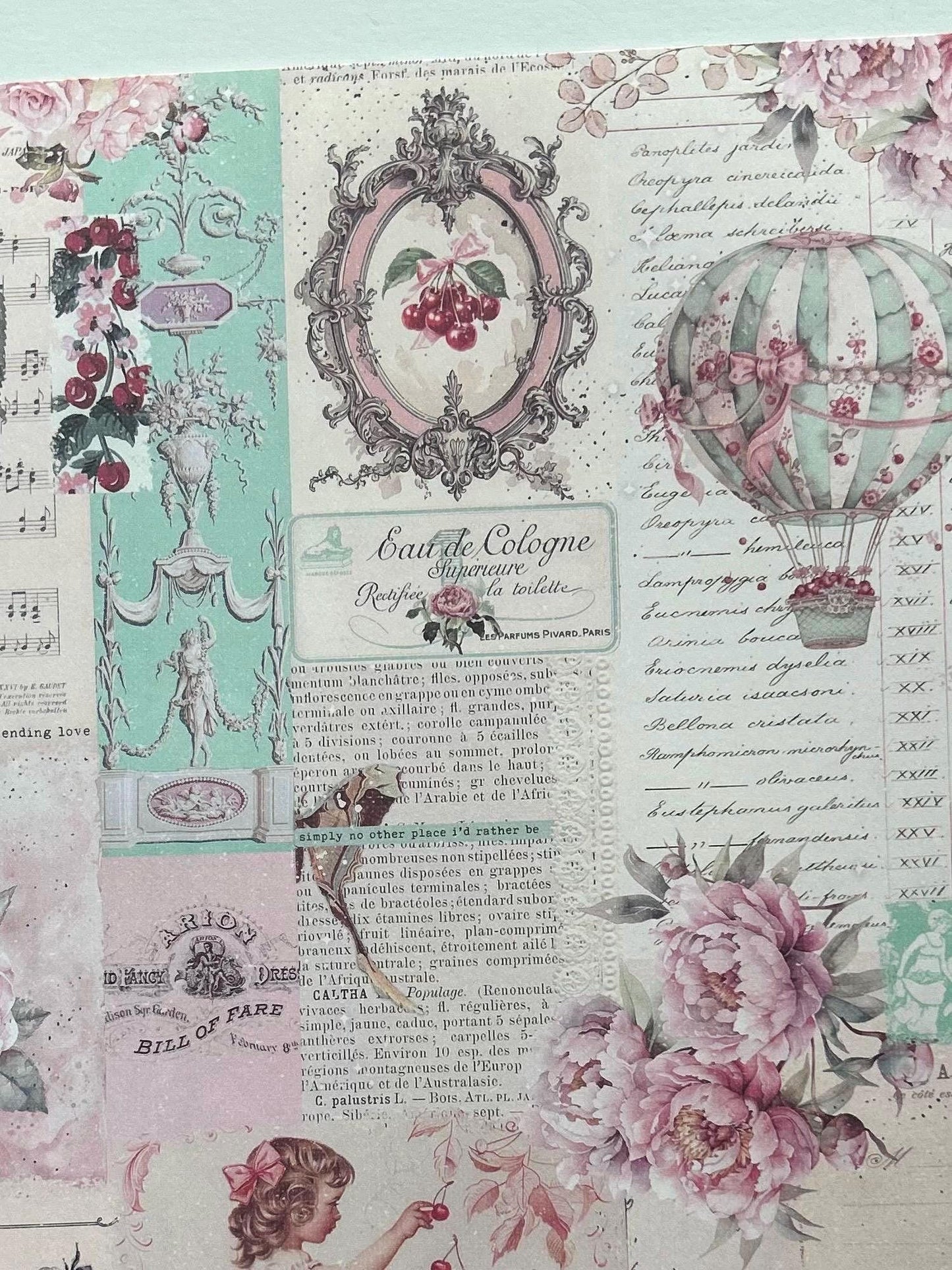 Cherry Sweet Collection Scrapbook Paper, 12”x12” - No Other Place | Frank Garcia | Prima Marketing Inc