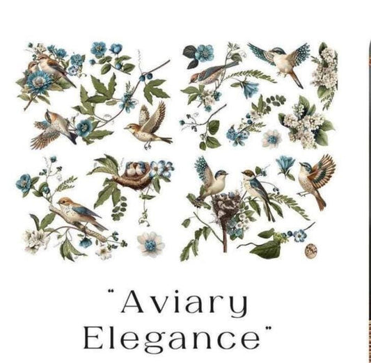 Large Decor Transfers® - Aviary Elegance | 24x35”, 4 sheets | Redesign with Prima