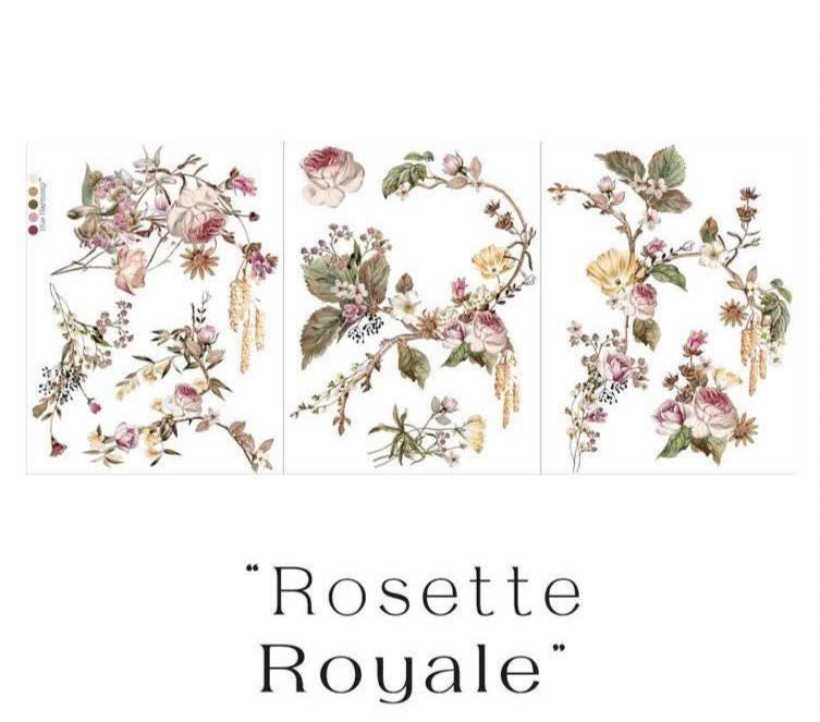 Middy Decor Transfers® - Rosette Royale |3 sheets, 8.5”x11” | Re•design with Prima®