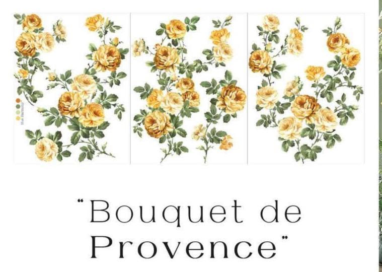 Middy Decor Transfers® - Bouquet de Provence | 3 sheets, 8.5”x11” | Redesign with Prima