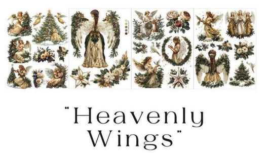 Middy Decor Transfers® - Heavenly Wings  | 4 sheets, 8.5”x11” | Redesign with Prima
