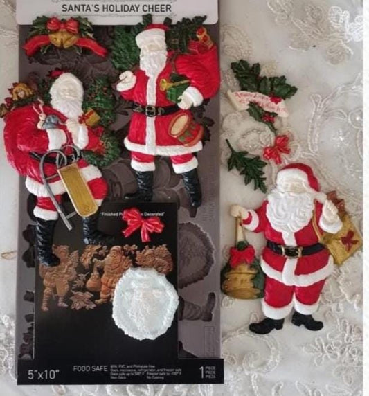 Decor Mould® - Santa’s Holiday Cheer | 5”x10”x8mm | Redesign with Prima