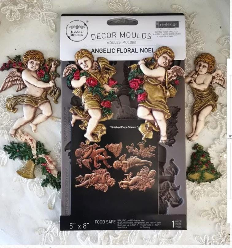 Decor Mould® - Angelic Floral Noel | 5”x8” | Redesign with Prima