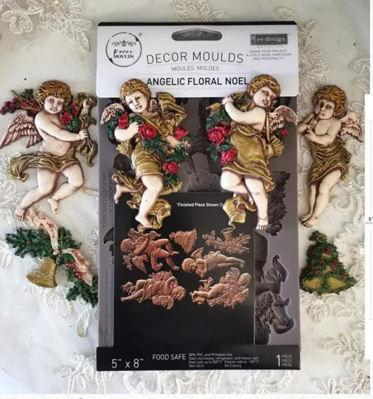 Decor Mould® - Angelic Floral Noel | 5”x8” | Redesign with Prima