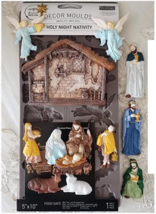 Decor Mould® - Holy Night Nativity | 5”x10”x8mm | Redesign with Prima