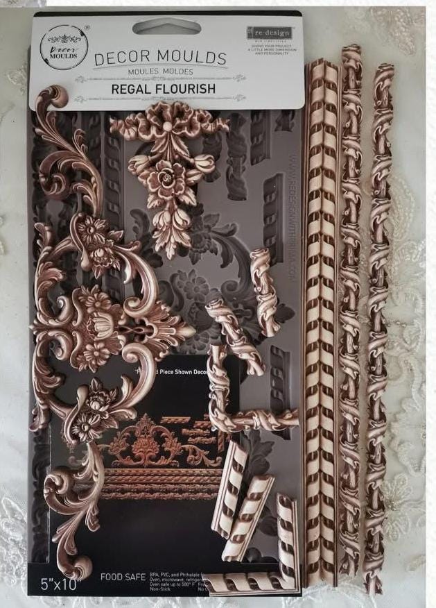 Decor Moulds® - Regal Flourish | 5”x10”x8mm | Redesign with Prima