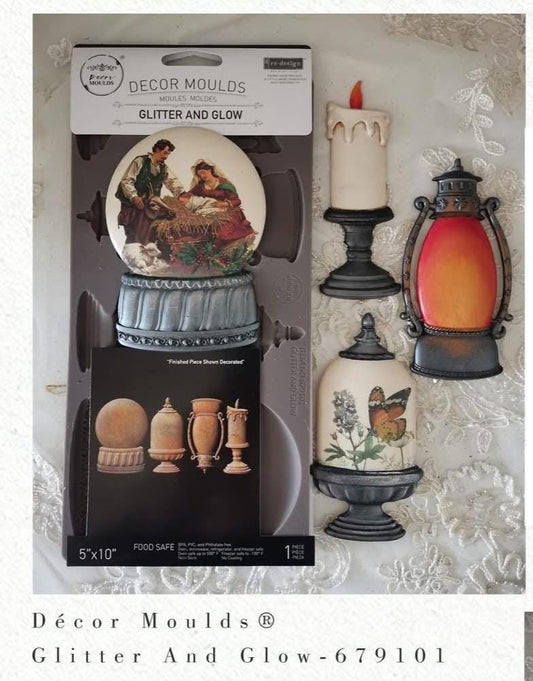 Glitter and Glow Mould | 1 pc, 8”x10” | Christmas Lantern | Redesign with Prima