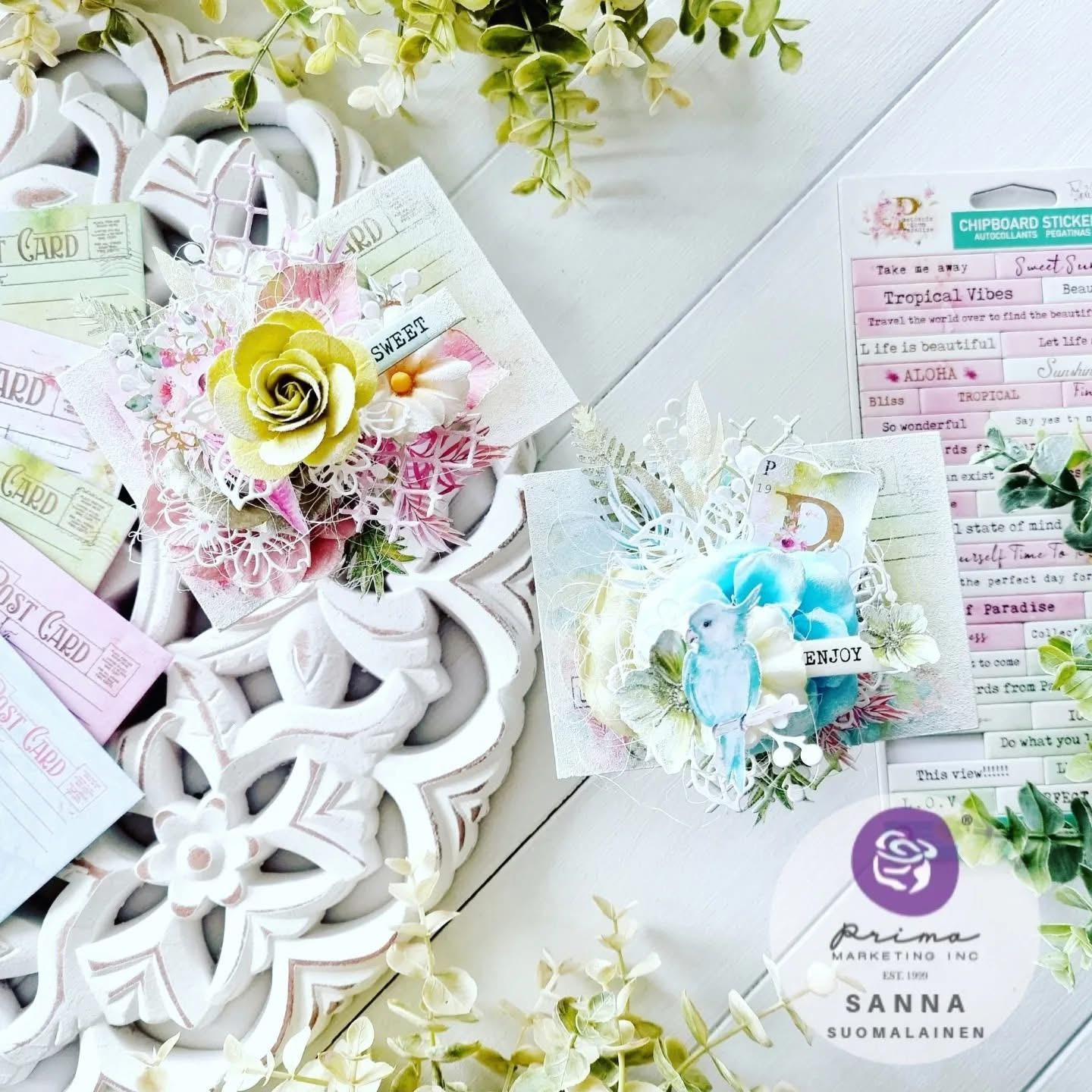 Postcards from Paradise Collection Mini Transfer | 6"x9"| Prima Marketing Inc.