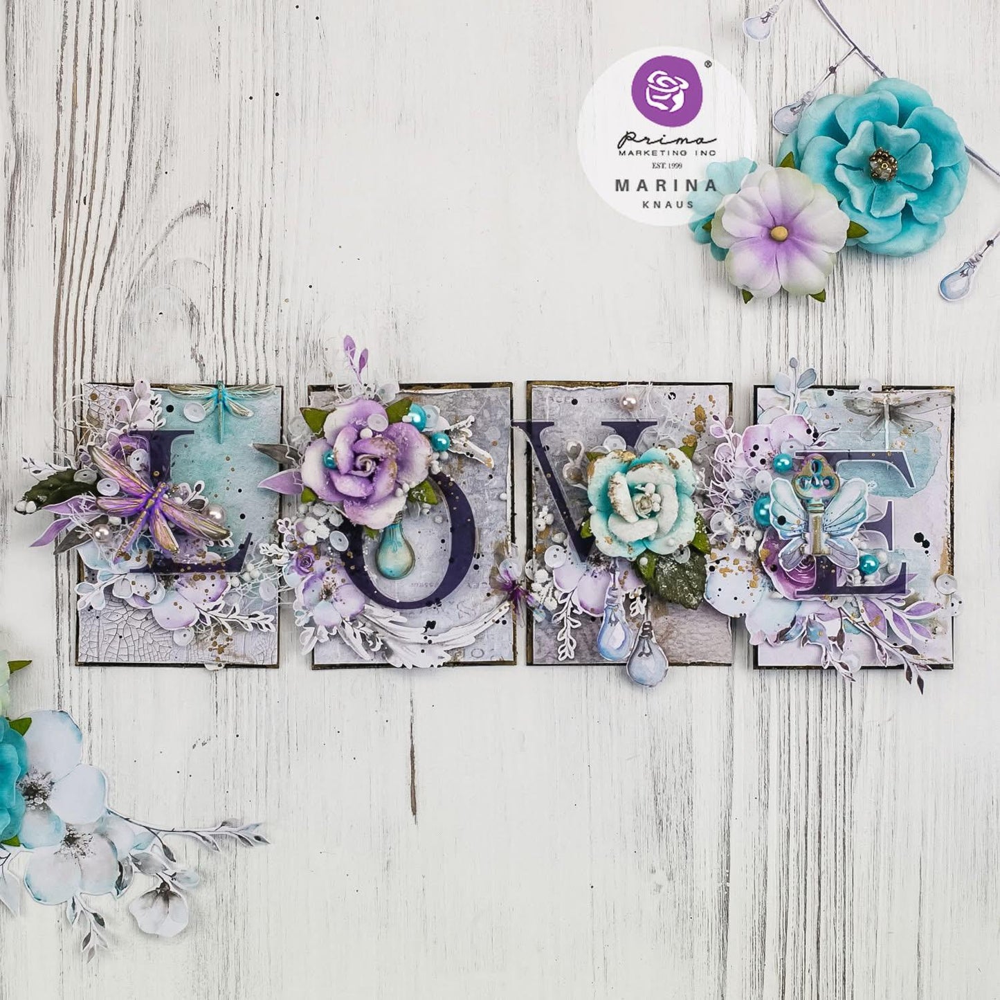 Aquarelle Dreams Collection Acetate Alphabet Ephemera, 35 pcs | Prima Marketing Inc.
