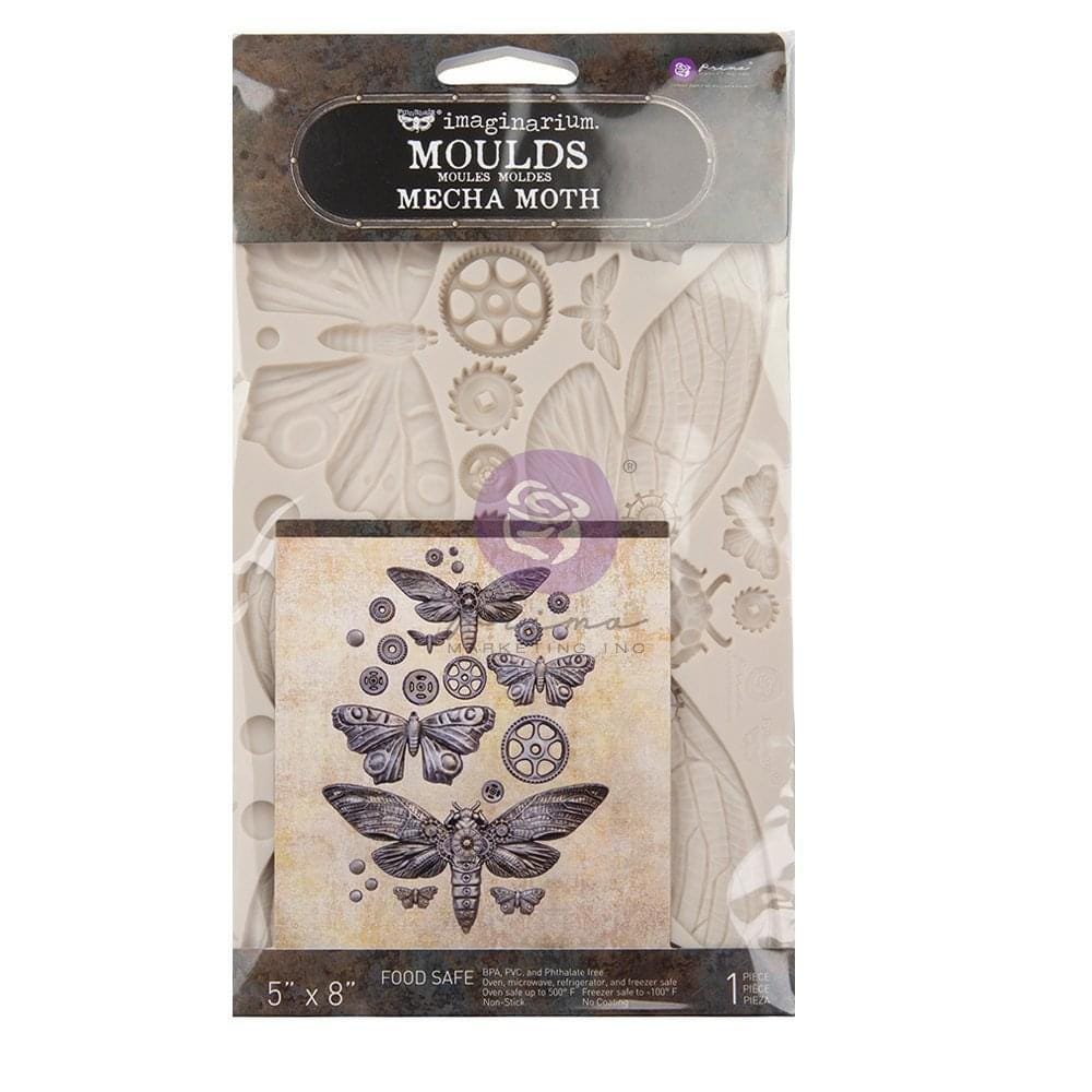 Mecha Moth Decor Moulds®   | Finnabair | 1 pc, 5”x8”x8mm | Redesign with Prima