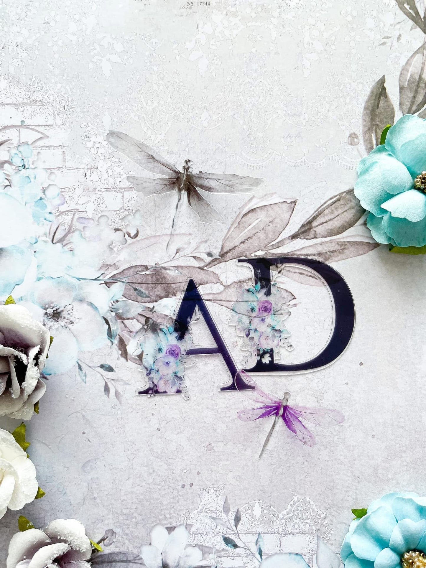 Aquarelle Dreams Collection Acetate Alphabet Ephemera, 35 pcs | Prima Marketing Inc.