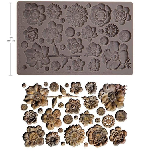 Decor Mould® - Rusty Flowers | 5"x8" | Finnabair | Redesign with Prima