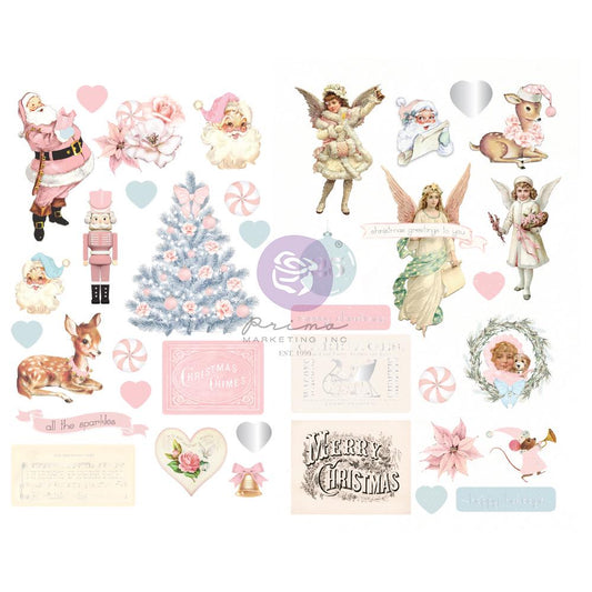 Christmas Sparkle Collection Chipboard Stickers, 37 pcs | Prima Marketing, Inc.
