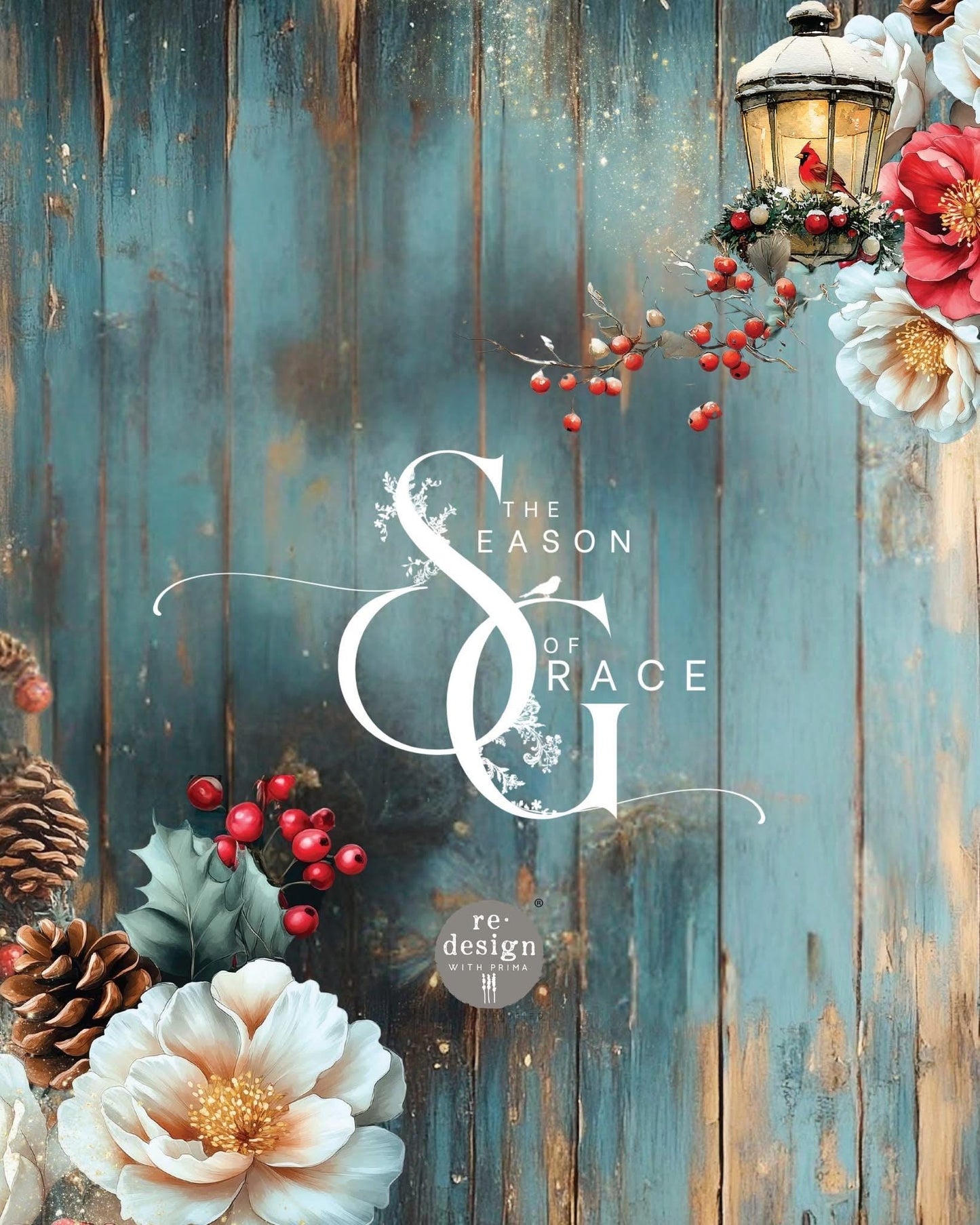 A4 Decoupage Fiber - Noel Night Owl | 1 sheet, 8.3"x11.7" | Redesign with Prima