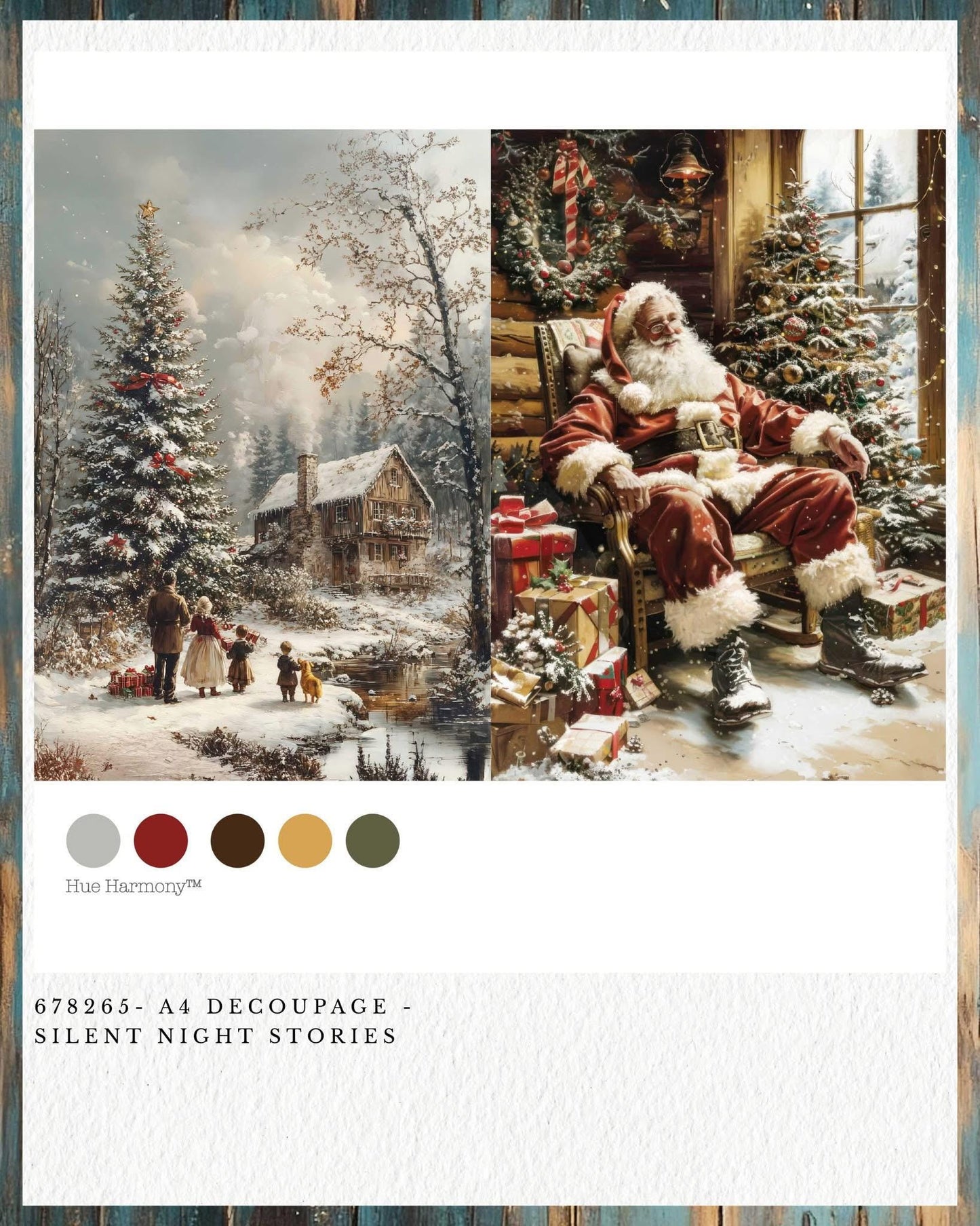 A4 Decoupage Fiber - Silent Night Stories | 1 Sheet, 8.3"x11.7" | Redesign with Prima