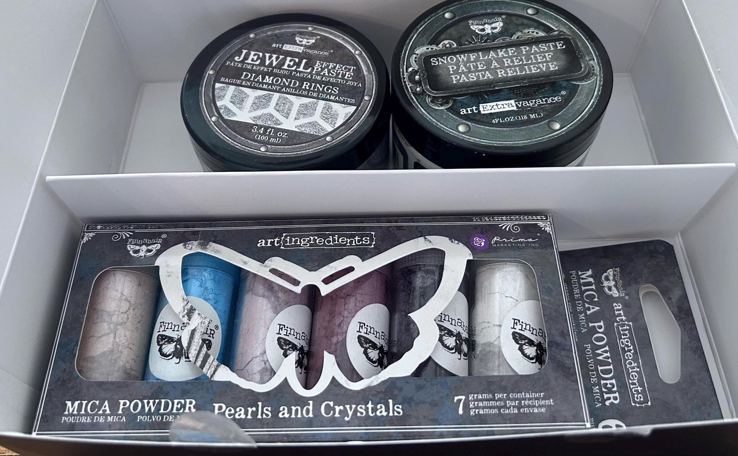 Steam and Frost, Set of 3 | Finnabair | 2 effect pastes, 1 Mica Powder Set | Prima, Inc.