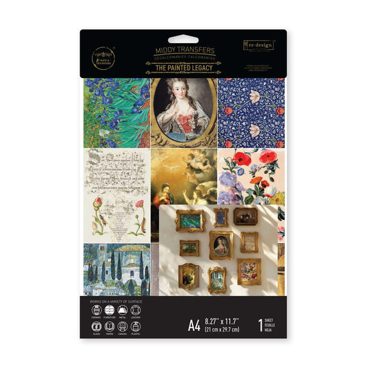Mini Transfers® - The Painted Legacy | A4 Size | 8.27 x 11.7” | Redesign with Prima