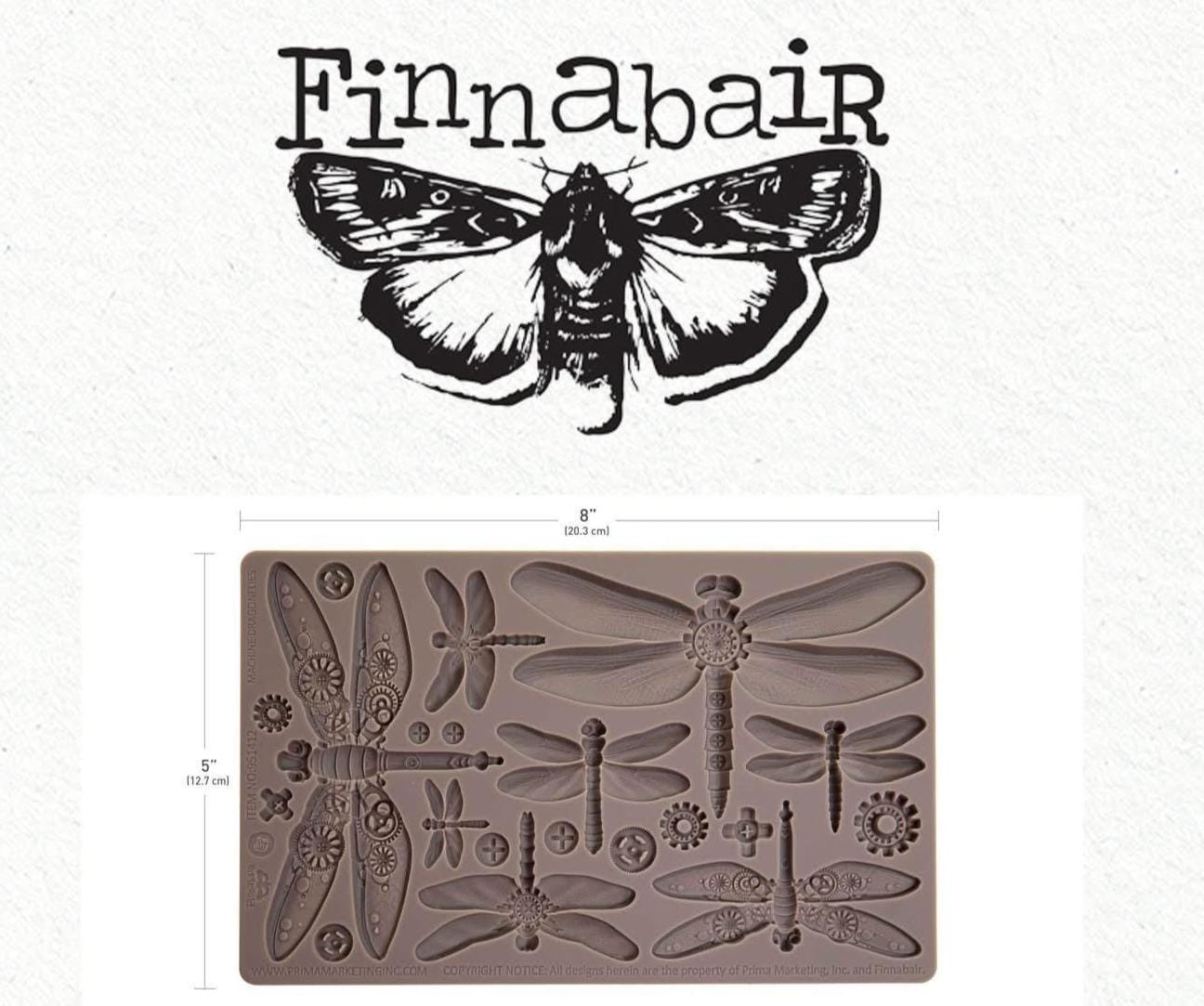 Machine Dragonflies Mould | 1 pc, 5"x8" | Industrial | Finnabair
